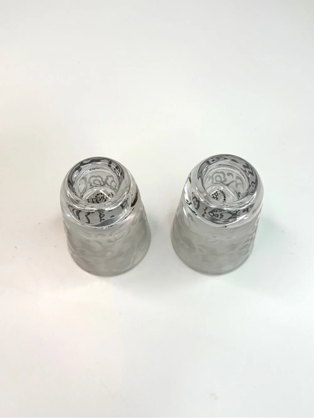 Lenox Heiress Frosted Crystal Votive Candlestick Holders Set